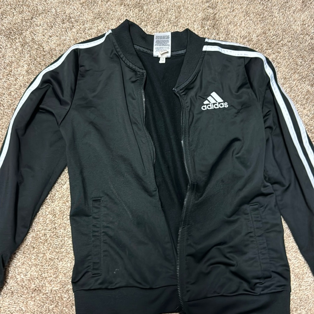 adidas kids xl jacket three stripe